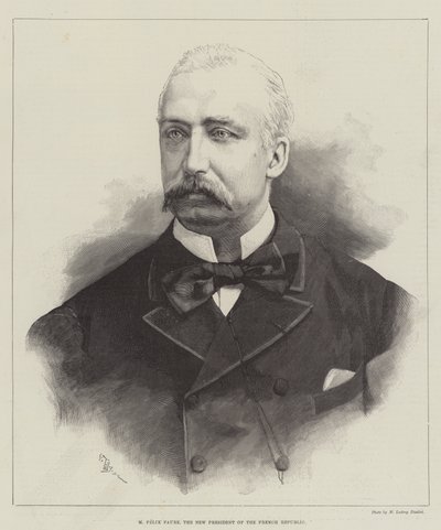 M Felix Faure, nový prezident Francouzské republiky (rytina) od English School