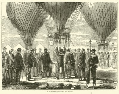 M Gambetta začíná na turné, listopad 1870 od English School