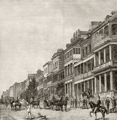 Macquarie Street, Sydney, kolem roku 1880, z 
