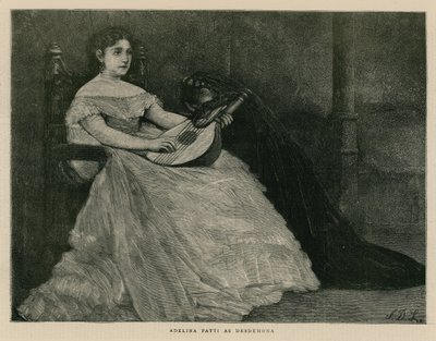 Madame Adelina Patti, operní pěvkyně, jako Desdemona od English School