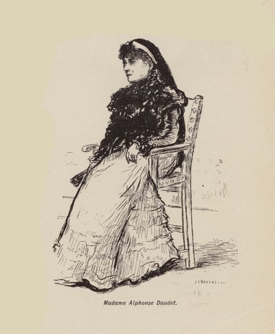 Madame Alphonse Daudet (litografie) od English School