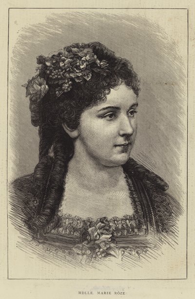 Mademoiselle Marie Roze (rytina) od English School