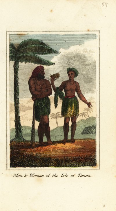 Muž a žena z ostrova Tanna, Vanuatu od English School