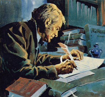 O mnoho let později napsal Darwin svou knihu O původu druhů od English School
