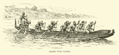 Maori War Canoe od English School