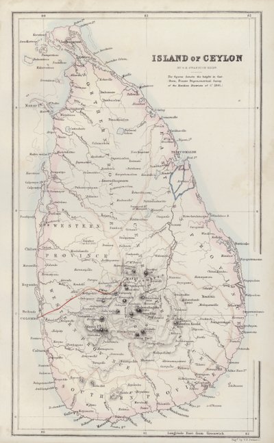 Mapa: Swanston, Edinburgh (barevná litografie). od English School