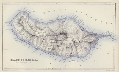 Mapa: Ostrov Madeira, od GH Swanston, Edinburgh (barevné fotografie) od English School