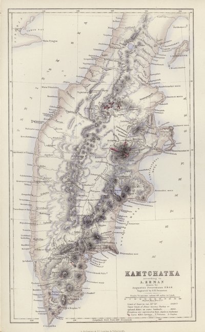 Mapa: Petermann (barevná litografie) od English School