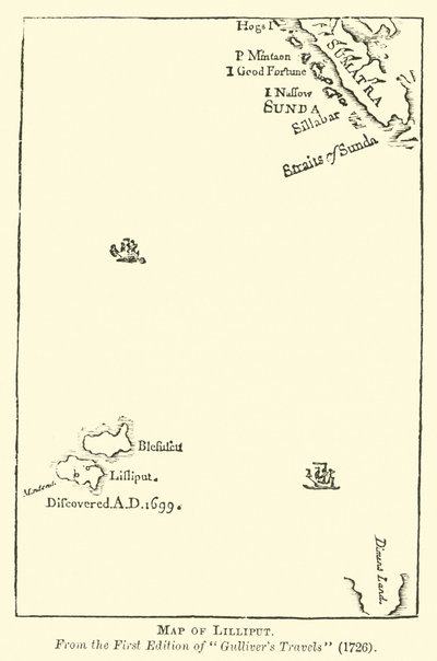 Mapa Lilliput od English School