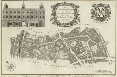 Mapa Lime Street Ward, Londýn od English School