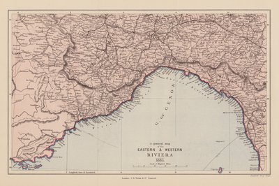 Mapa Východní a Západní riviéry od English School