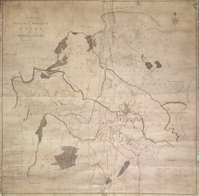 Mapa farnosti nebo městské části Leeds od English School