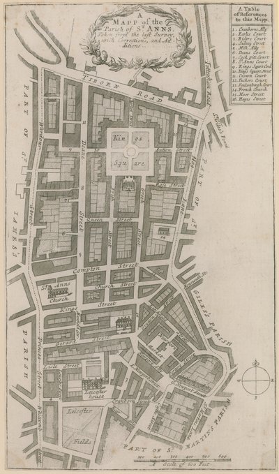 Mapa farnosti St Anns od English School