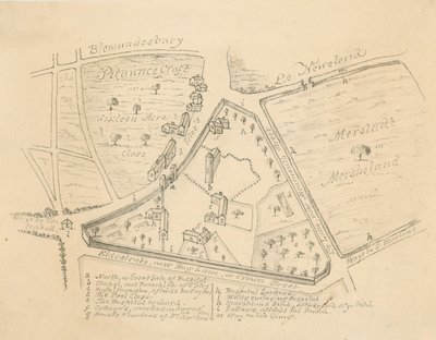 Mapa farnosti St Giles in the Fields, Londýn od English School