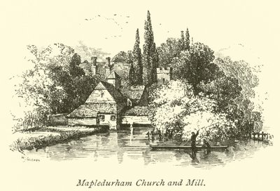 Kostel a mlýn Mapledurham od English School