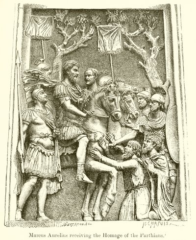 Marcus Aurelius přijímající poctu Parthů od English School
