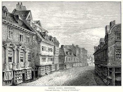 Mardol Street, Shrewsbury (rytina) od English School