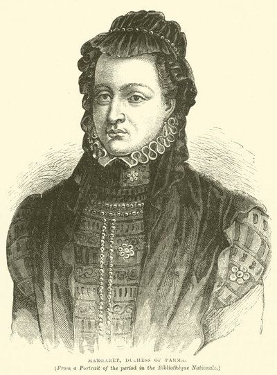 Margaret, vévodkyně z Parmy (rytina) od English School