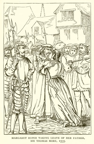 Margaret Roperová se rozchází se svým otcem, Sirem Thomasem Morem, 1535 od English School