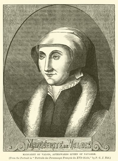 Markéta z Valois, poté královna Navarra (rytina) od English School