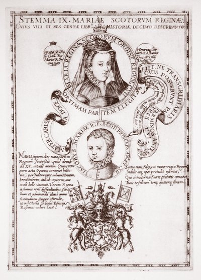 Mary Queen of Scots a její syn, král James od English School