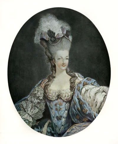 Marie Antoinetta, francouzská královna (tisk) od English School