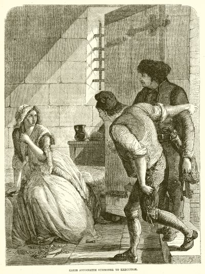 Marie Antoinetta povolána na popravu od English School