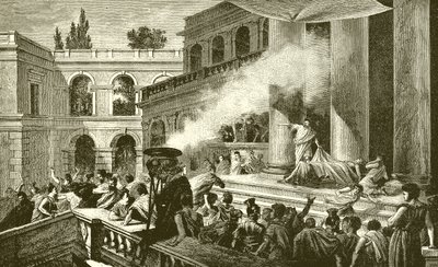 Mark Antony ukazuje lidu Caesarovu mrtvolu od English School