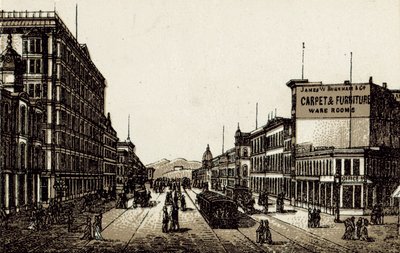 Market Street (litho) od English School