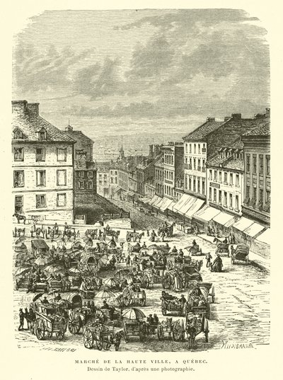 Market of the Upper Town, Quebec City, Kanada od English School