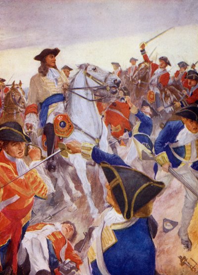 Marlborough v ohrožení (barevná litografie) od English School