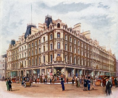 Marshall & Snelgrove z Oxford Street a Vere Street od English School