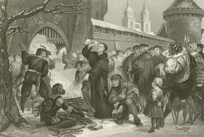 Martin Luther pálil papežskou bulu od English School