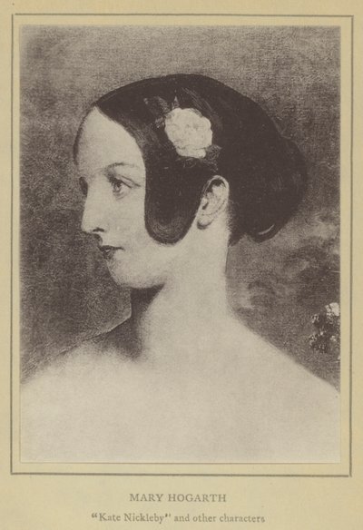 Mary Hogarth, Kate Nickleby a další postavy (litografie) od English School