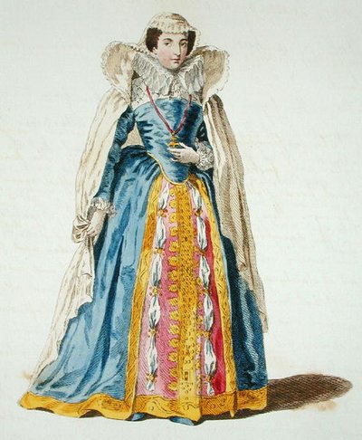 Mary Queen of Scots (1542-87) (barevná rytina) od English School