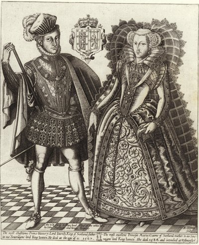 Mary, skotská královna, a Henry Stuart, lord Darnley od English School