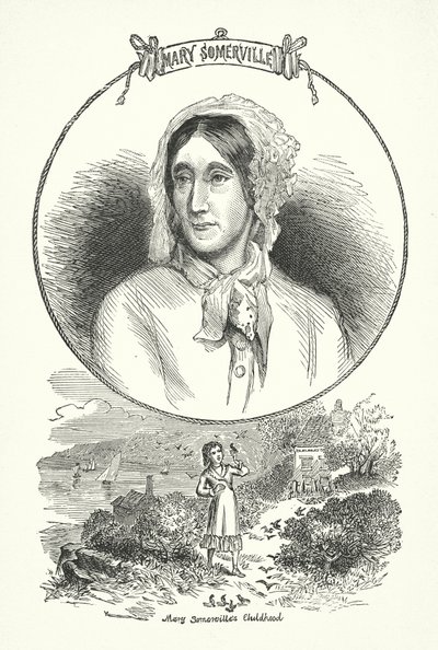Mary Somerville , skotský vědec a spisovatel (rytina) od English School