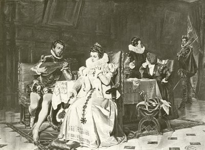Mary Stuart a Rizzio (hlubotisk) od English School
