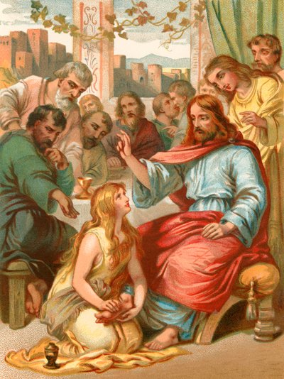 Marie myje Ježíšovi nohy od English School