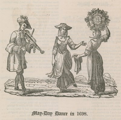 Prvomájový tanec v roce 1698 od English School