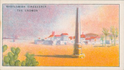 Měření času: Gnómon (barevná litografie) od English School