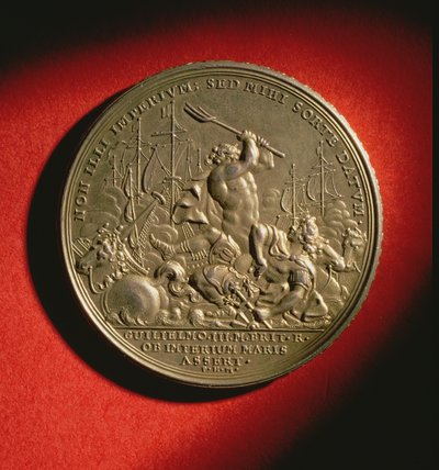 Pamětní medaile k bitvě u La Hogue v roce 1692 (kov) (viz také 144617) od English School