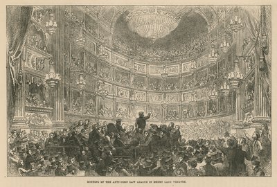 Setkání Ligy proti kukuřičnému právu v divadle Drury Lane od English School