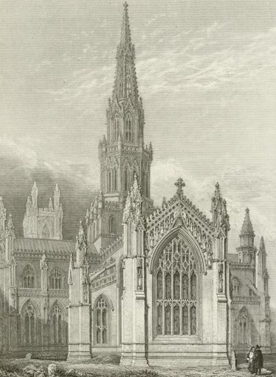 Melrose Abbey, obnoven od English School