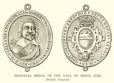 Pamětní medaile hraběte z Essexu, 1646 od English School