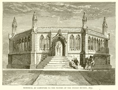 Památník v Cawnpore obětem indické vzpoury, 1857 od English School