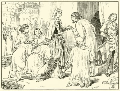 Muži z Calais (inkoust na papíře) od English School