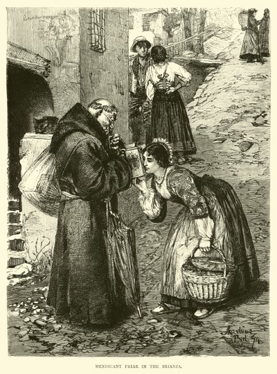 Žebravý mnich v Brianze od English School
