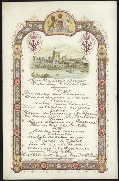 Menu pro Royal Luncheon od English School