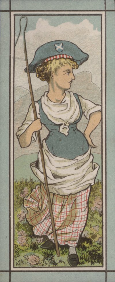 Ilustrace menu: Švýcarsko (barevná litografie) od English School